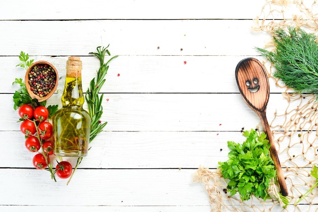 Čerstvé suroviny na kuchynskom pulte